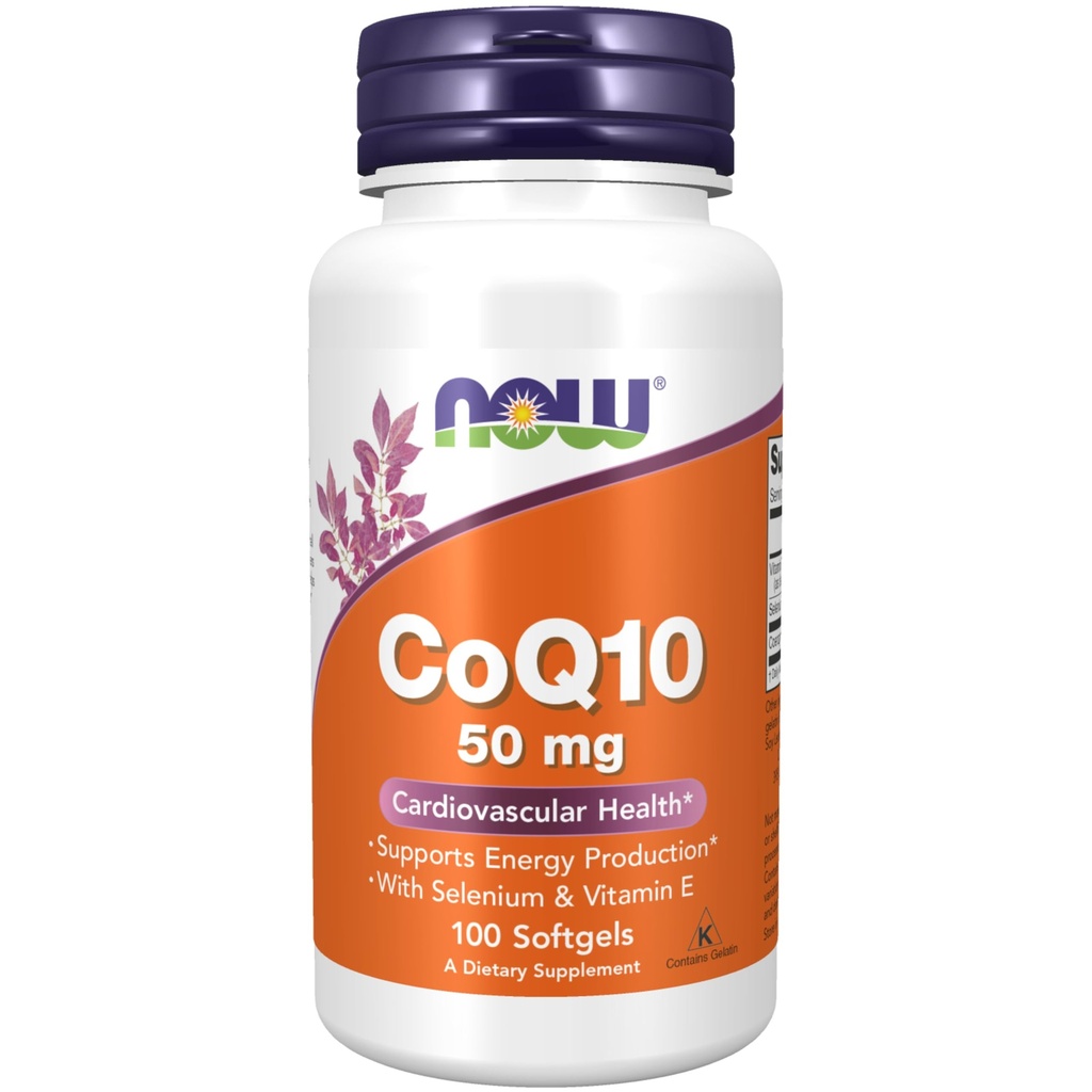 NU Kosttilskudd, CoQ10 50 mg, Farmasøytisk Grade, All-Trans Form produsert av Fermentation, 100 Softgels