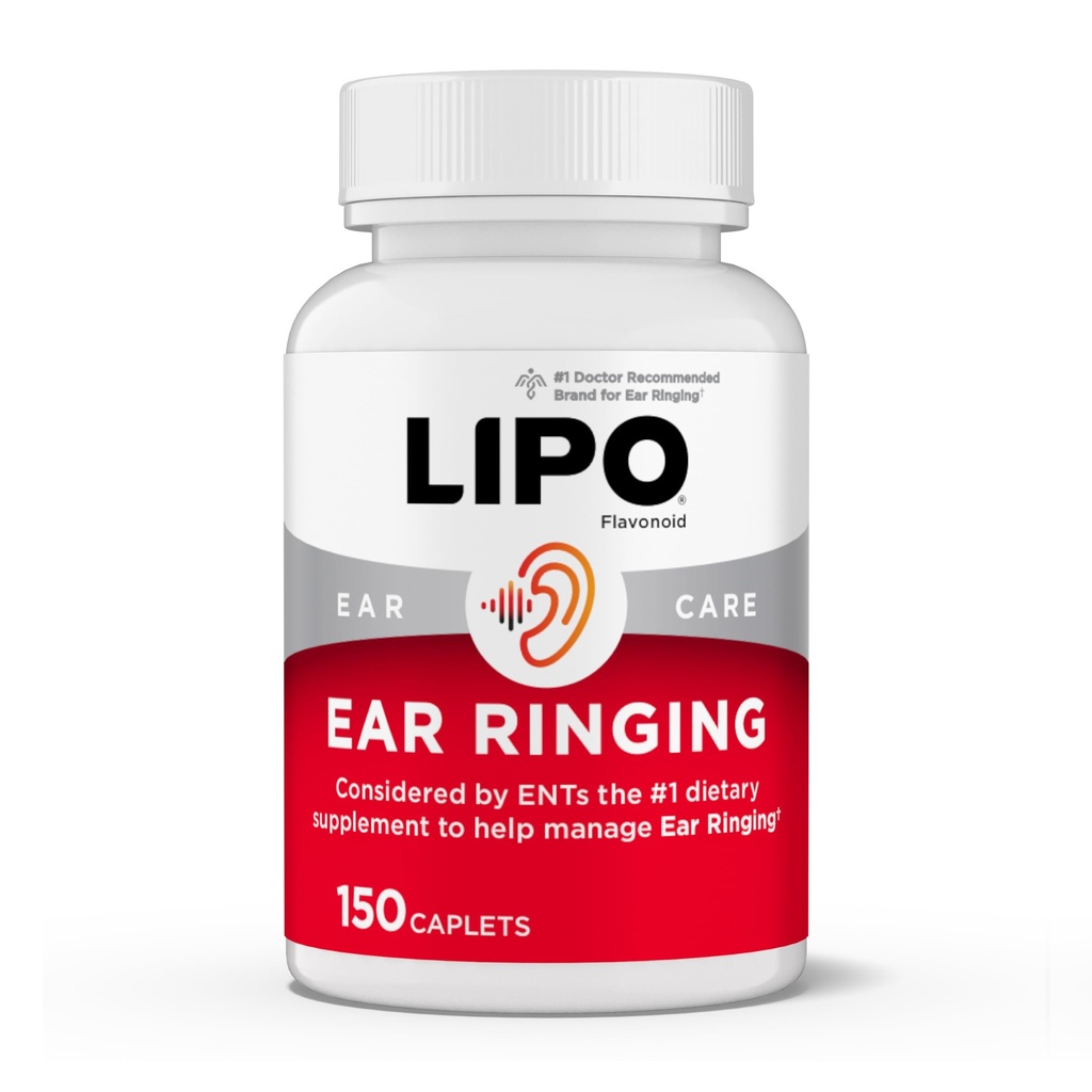 Lipo-Flavonoid Plus Tinnitus Relief - Legen-anbefalt for ringing øre - klinisk dokumentert sitron bioflavonoid kompleks med vitaminer C, B1, B2, B6, B12, & Kalsium - 150 kapler