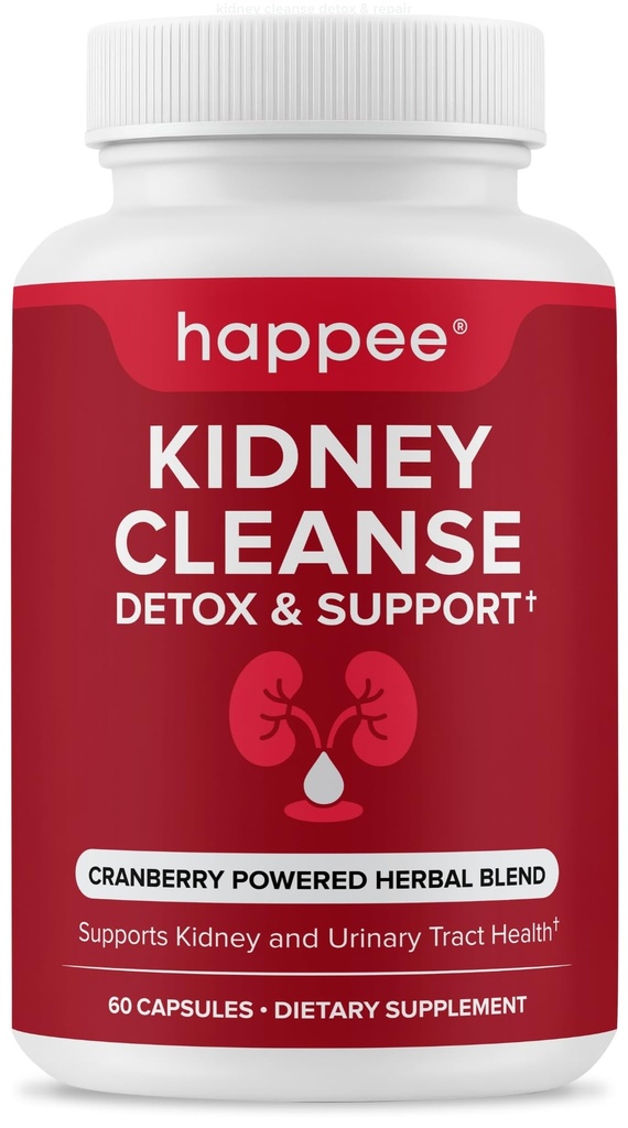Nyre rengjøring Detox & Repair Formula - Naturlig nyre støtte Supplement med Cranberry Extract & 21 urter for renal, Bladder, & urin Trakt helse - Flush toksiner og gjenopprette helse - 60 kapsler