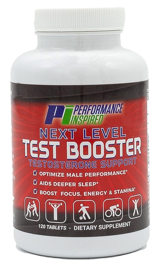 PERFORMANCE INSPIRED Next Level Test Booster – Testosteron støtte – Ashwagandha Root Extract – Energi, Stamina & Recovery – 120 Teller