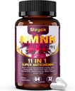 NMNH Supplement (Dihydronotinamidmononukleotid) 600 mg,NAD Supplement med Resveratrol, CoQ10, Biotin & Hyaluronsyre | Støtte Cellular Energy, Metabolisme og hud velvære, 64 kapsler