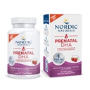 Nordic Naturals Prenatal DHA, Jordbær - 120 Soft Gels - 830 mg Omega-3 + 400 IU vitamin D3 - Støtter hjerneutvikling i babyer under svangerskap og laktasjon - Ikke-GMO - 60 Serveringer