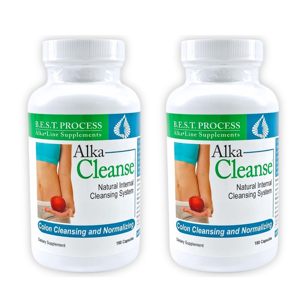 Alka-Cleanse Beste Prosess Alkaline — Herbal Detox Colon Cleanse & Digestress Formula — Psyllium Husk, Probiotika, Enzymer og urter (2)