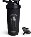 Smartshake Rockband Reforce rustfritt stål protein Shaker flaske 900 ml | 30 oz - Leakproof skrue-on Lid - BPA Gratis - Ikke isolert – Unisex (Metallica, Scary Guy Logo)