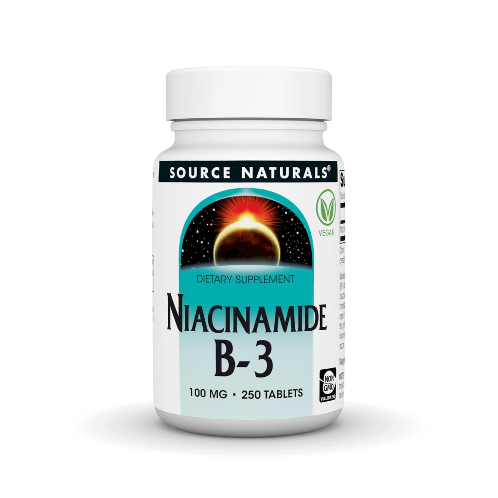 Kilde Naturals Niacinamide B-3, 100 mg kosttilskudd - 250 tabletter