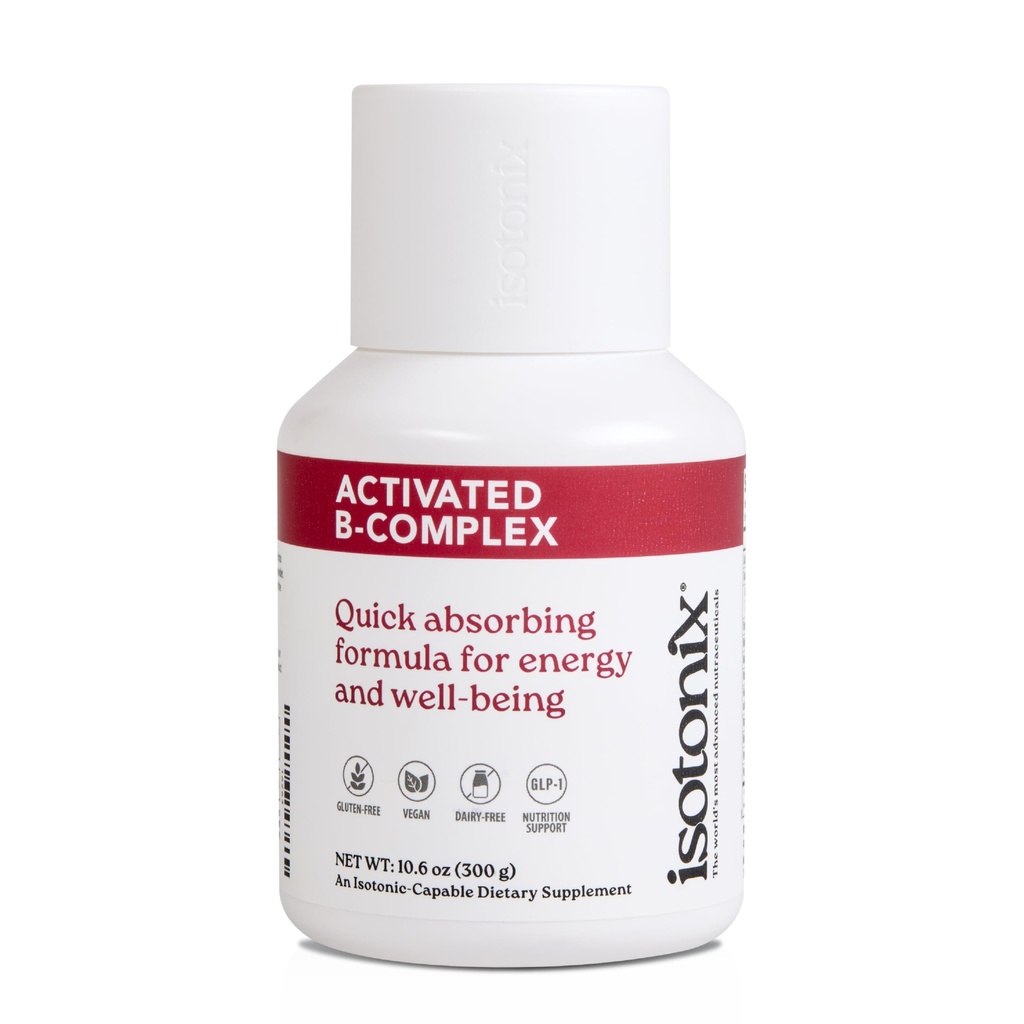 Isotonix Aktivert B-kompleks – Vegansk B-vitamin Supplement for energi, stress relief og nervesystemets helse – isotonisk drikkbar formel – 90 Serveringer
