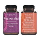 Reservasjon Resveratrol & Ultra Collagen Booster - Resveratrol & Collagen Kapsler for Cell & Skin Support - Funksjoner Dermaval - 60 Kapsler, 90 Ultra Collagen Booster Kapsler