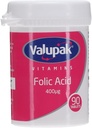 Valupak vitaminer Kosttilskudd Folinsyre 400 mg 90 tabletter