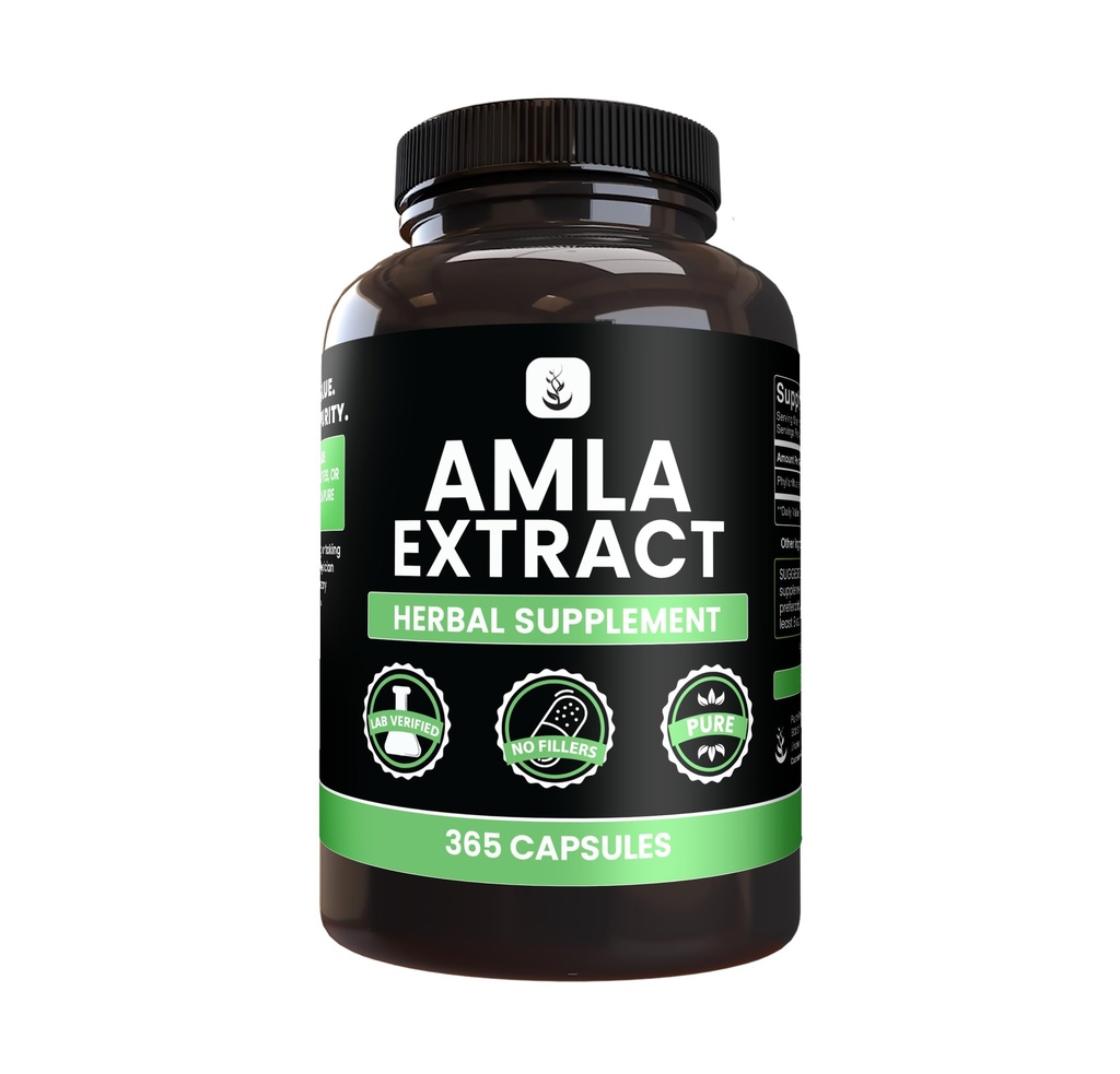 PURE ORIGINAL INGREDIENTS Amla Extract (365 kapsler) Ingen magnesium eller Rice Fillers, alltid ren, Lab verifisert