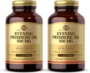 Solgar Aften Primrose Olje 500 mg - 180 Softgels, Pakke med 2 - Cold Pressed Kilde til GLA - Glutenfri, Dairy Free - 360 Total Services