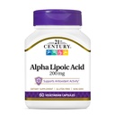 21. århundre helsevesen Alpha Lipoic Acid 200 mg, 60 greve vegetariske kapsler