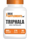 BulkSupplements.com Trifhala Kapsler - Triphala Supplements med Amla, Haritaki og Bibhitaki - Glutenfri, 3 Kapsler per servering, 270 Count (pakke med 1)
