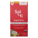 Organic Electrolytes + Hydration Drink Mix, Superfood Hydration Sticks, SuperStix av Sol-ti, Ikke-GMO, Vegan, Jordbær sitron, 14 Single-Serving Sticks