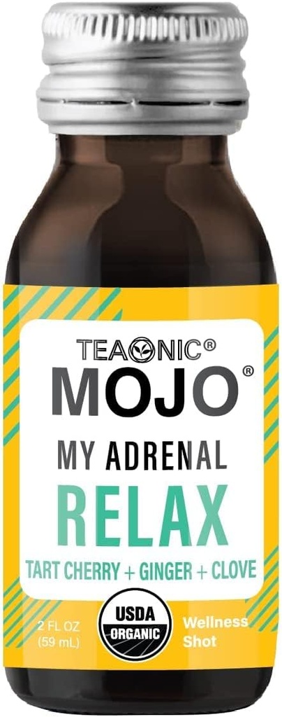 TEAONIC Adrenal og immunstøtte wellness Shots Combo, Pakke med 24 wellness Shots - Min Adrenal Mojo og Min immunitet Mojo