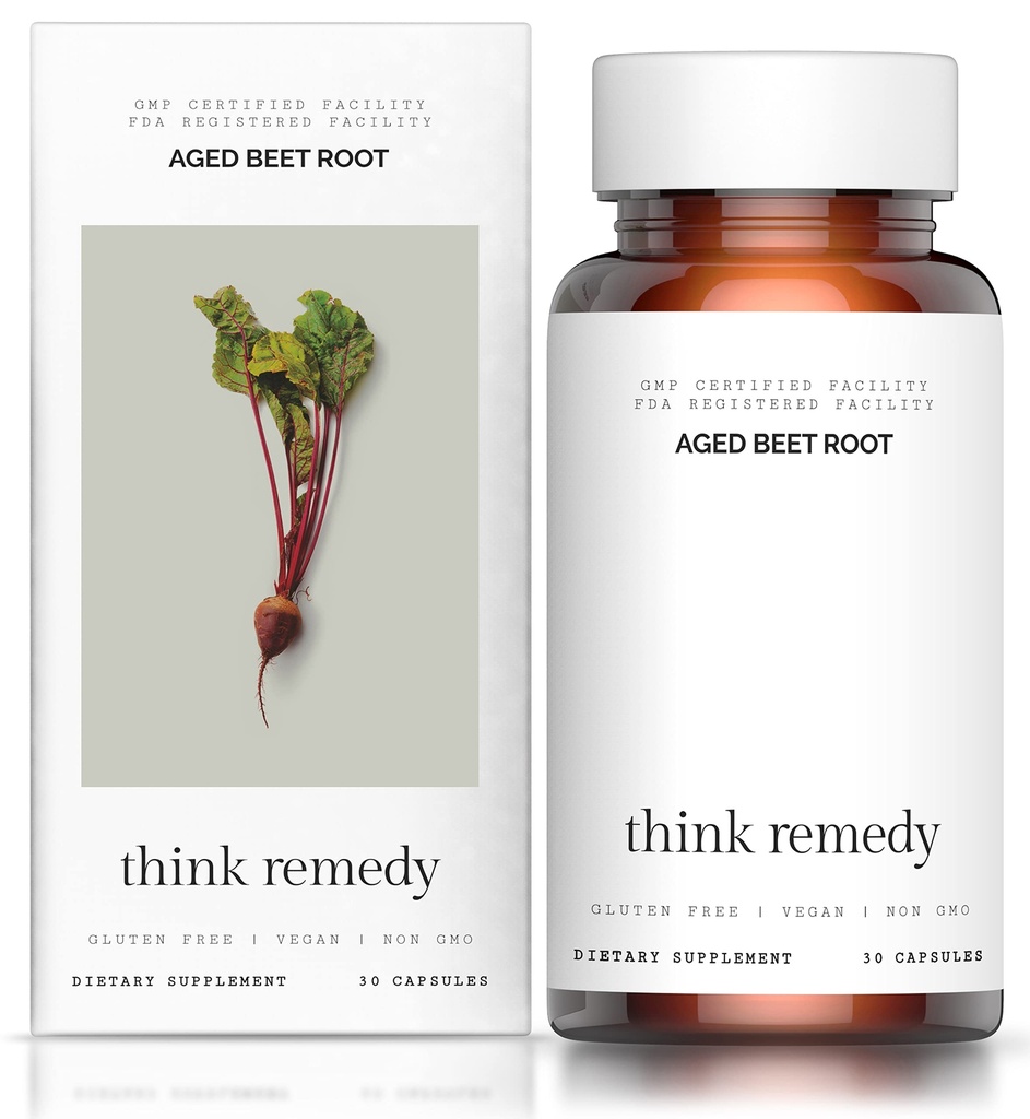 Aged Beet Root Capsules - Beet Pills for Stamina - Organic Beet Root Powder - Nitric Oxid Supplement - Nitrate Ingen Sukker - 30 kapsler - Beet Root Supplement - Super