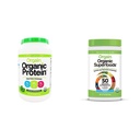 Orgain Organic Plant-basert protein pulver + Superfoods Grønn Powder Bundle (1,59lb + 0,62lb)