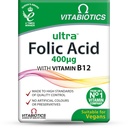 Vitabiotika Ultra Folinsyre 400ug med vitamin B12. 60 tabletter