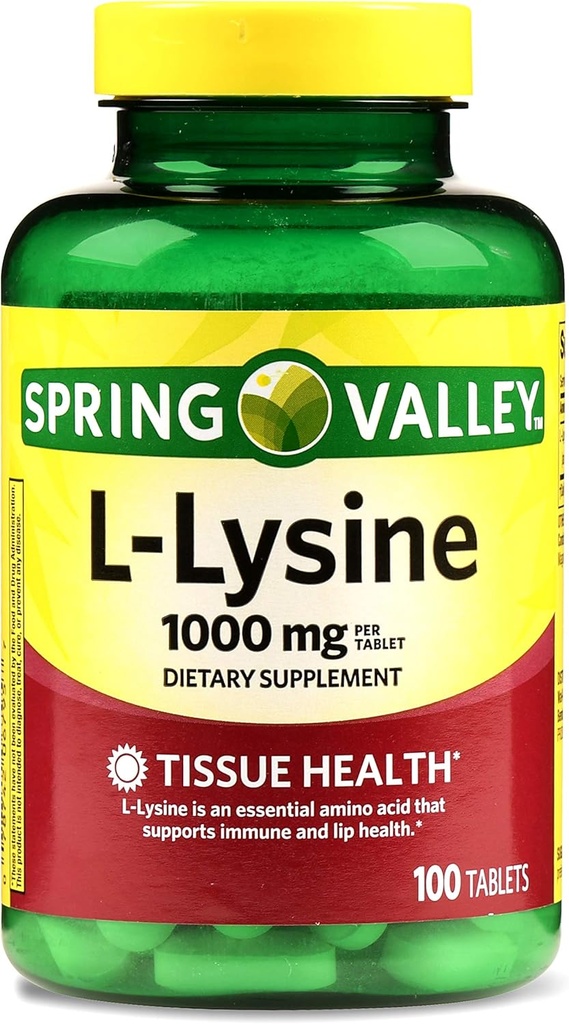 Spring Valley - L-Lysine 1000 mg, 100 tabletter