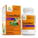 Terry Naturally CuraMed Brain - Kosttilskudd for å støtte klarhet og fokus - Brain Helse Supplement med curcumin & gurkemeie essensiell olje til å hjelpe konsentrasjon - 60 Softgels