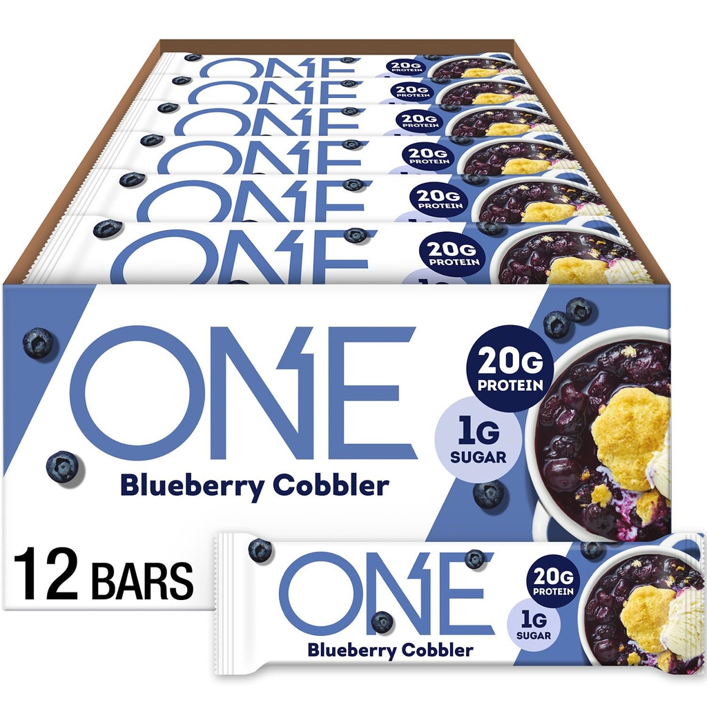 Ene proteinbarer, Blåbær Kobber, Glutenfri med 20 g protein og 1g sukker, Pantry Staples, 2,12 oz (12 greve)