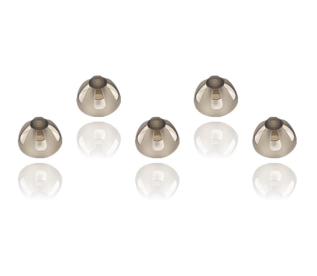 Resound Sure Fit høreapparat Domes Smoky Gray Tips Ørestykker Komfortabel for Open Fit BTE Lydforsterker PSAP Kit Usynlig 10mm (L x 5)