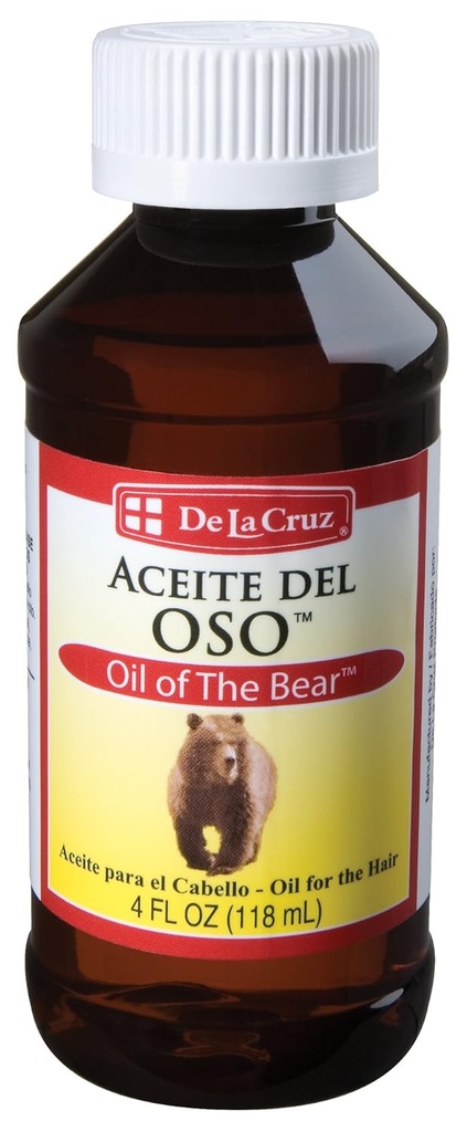 De La Cruz Oil of the Beard Oil for menn - Grooming Brillantine for hår, Mustache og Beard - Aceite del Oso
