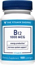 Vitamin Shoppe Vitamin B12 1000mcg - støtter energiproduksjon, En gang daglig kosttilskudd - vitamin B-12 (As Cyanocobalamin), Gluten & Dairy Free (100 Lozenges)