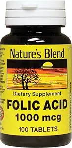 Naturens blanding folicsyre 1000 mcg 100 tabs pakke med 2