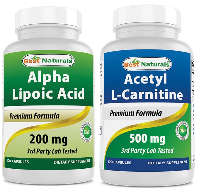 Beste Naturals Alpha Lipoic Acid 200 Mg & Acetyl L-karnitin 500 Mg