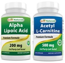 Beste Naturals Alpha Lipoic Acid 200 Mg & Acetyl L-karnitin 500 Mg