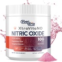 Nitric Oxid Supplement for menn - Extra styrke Nitric Oxid Booster pulver for hjerte, sirkulasjon, blodstrøm, energi, utholdenhet - 10g per servering, 30 serveringer