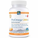 Nordic Naturals ProOmega 2000 Jr., Strawberry Flavor - 60 Soft Gels - 1120 mg Omega-3 - Ultra Potent Fish Oil - EPA & DHA - fremmer hjerne, hjerte og immun helse - ikke-GMO - 30 Services