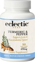 Eklektisk institutt Raw Fresh Freeze-Dried Non-GMO Turmeric og Pepper 90 CT (430 mg)