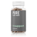 Pure for menn T-støtte Supplement | Vegetarisk Total støtte for menn med Maca, Vitamin D, & Ashwagandha, Muskel Helse | Utholdenhet, Styrke, Fokus, & Energistøtte | 60 Kapsler