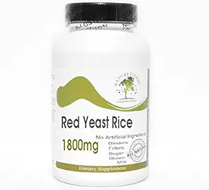 Rød Yeast Rice 1800mg ~ 180 Kapsler - Ingen additiver ~ Naturlig kosttilskudd
