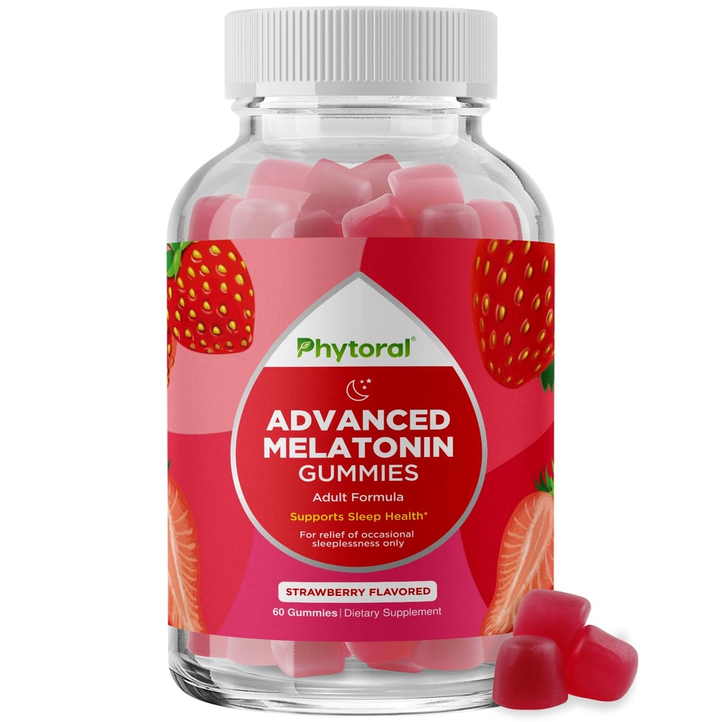 Melatonin Gummy vitaminer søvn Supplement - Naturlig voksen Melatonin Gummies 5mg dyp søvn Supplement - 5mg Mood Support Restful Gummies og Nighttime Immunity