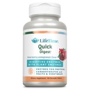 LIFETIME Quick Digest Digestive Enzymer - Plante Enzymer for proteiner, karbohydrater, frukt og grønnsaker - Digestiv helsestøtte - Pomegranate Flavor - 90 Serveringer, 90 Chewable tabletter