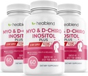 Myo & D-Chiro Inositol Plus Supplement blanding, Hormonal Balance, sunn ovulering og total velvære støtte for kvinner, fruktbarhet og graviditet helse (3 pakke)