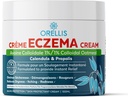 Eczema Cream med organisk kolloidalt havregryn, calendula og propolis, naturlig eksem relief ointment ansikt og kropp. Øyeblikk, dermatitt lotion barn og voksne. Soothe Hud Irritasjoner.