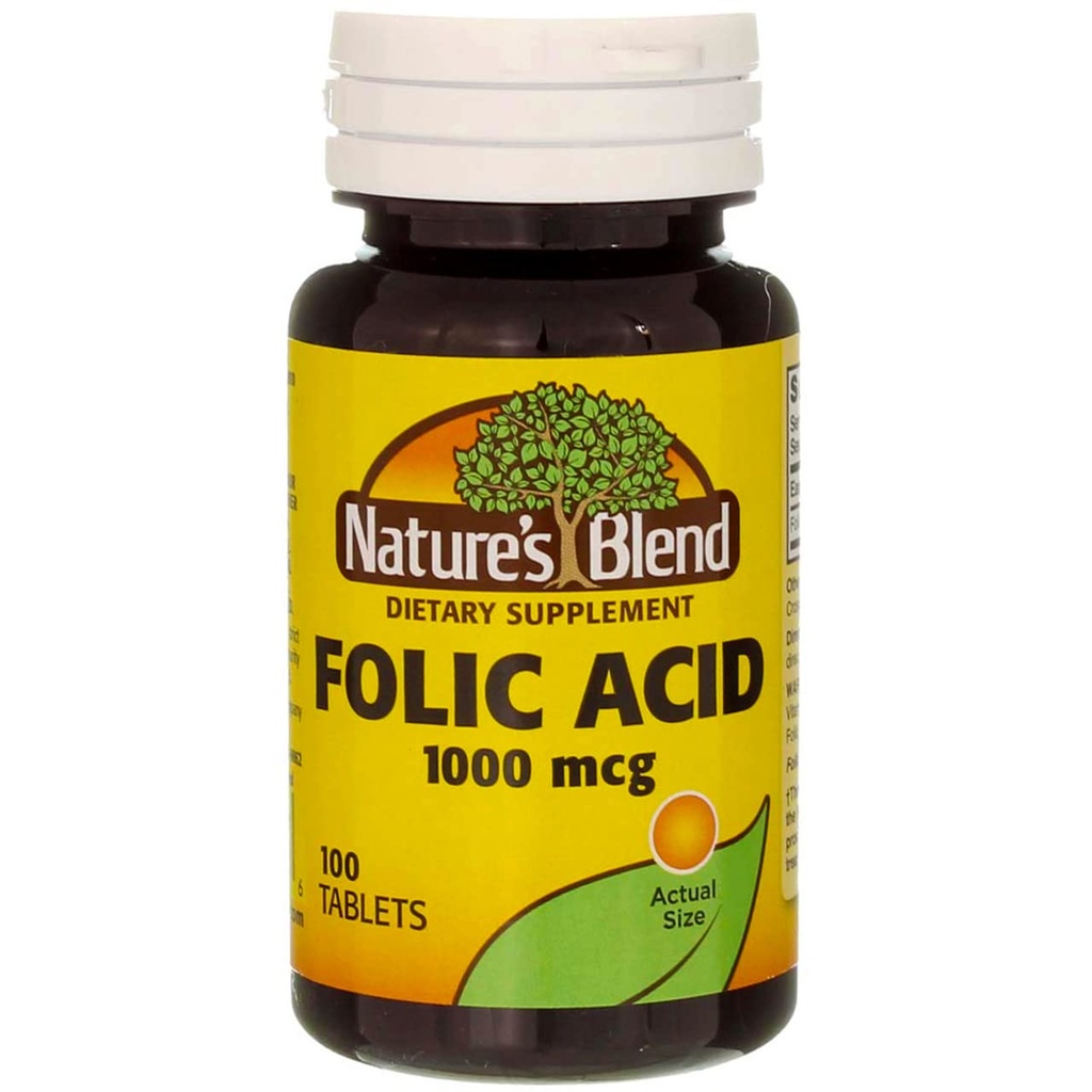 Naturens blanding folicsyre 1000mcg tabletter 100 greve (2 pakke)
