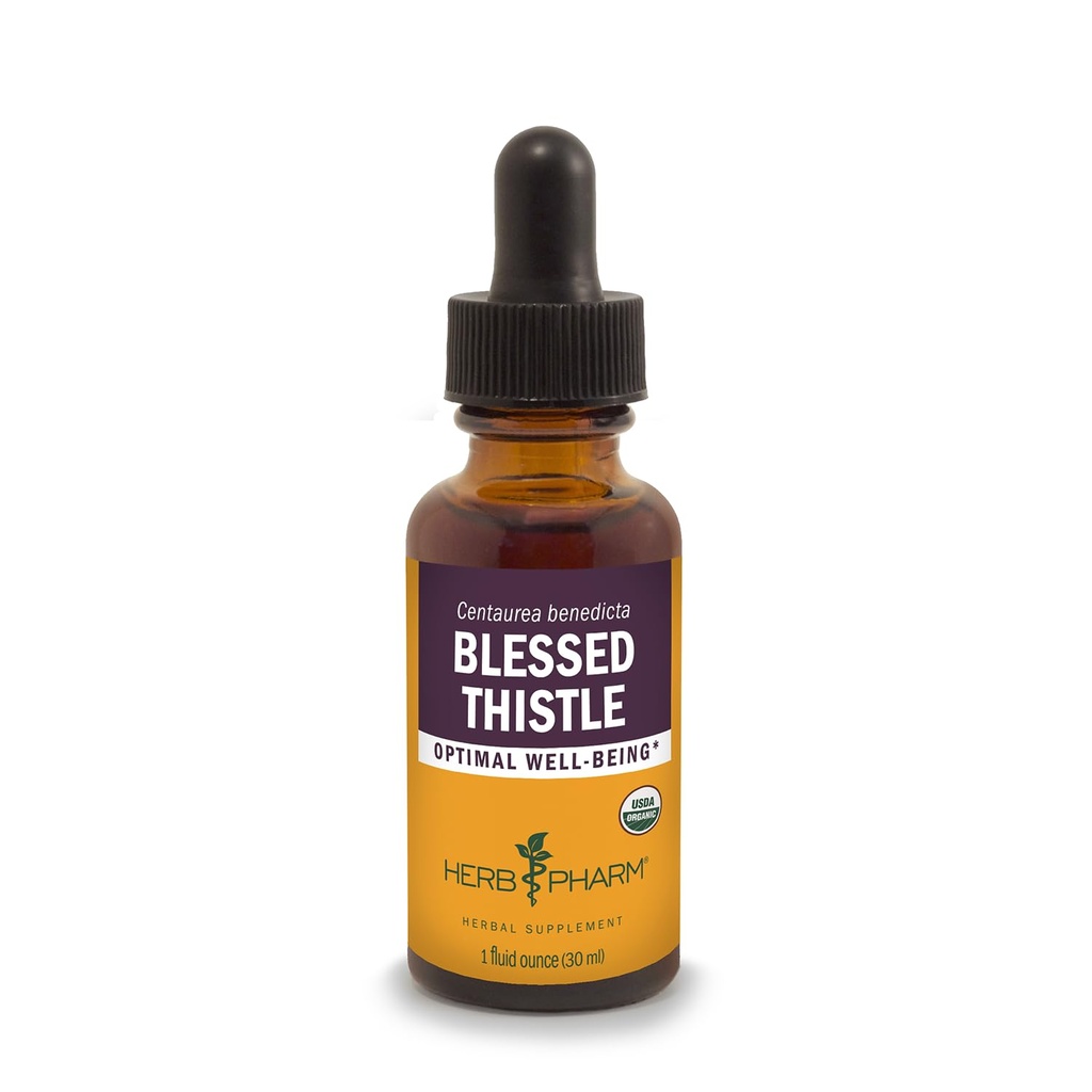 Herb Pharm Certified organisk velsignet Thistle flytende ekstrakt - 1 Ounce