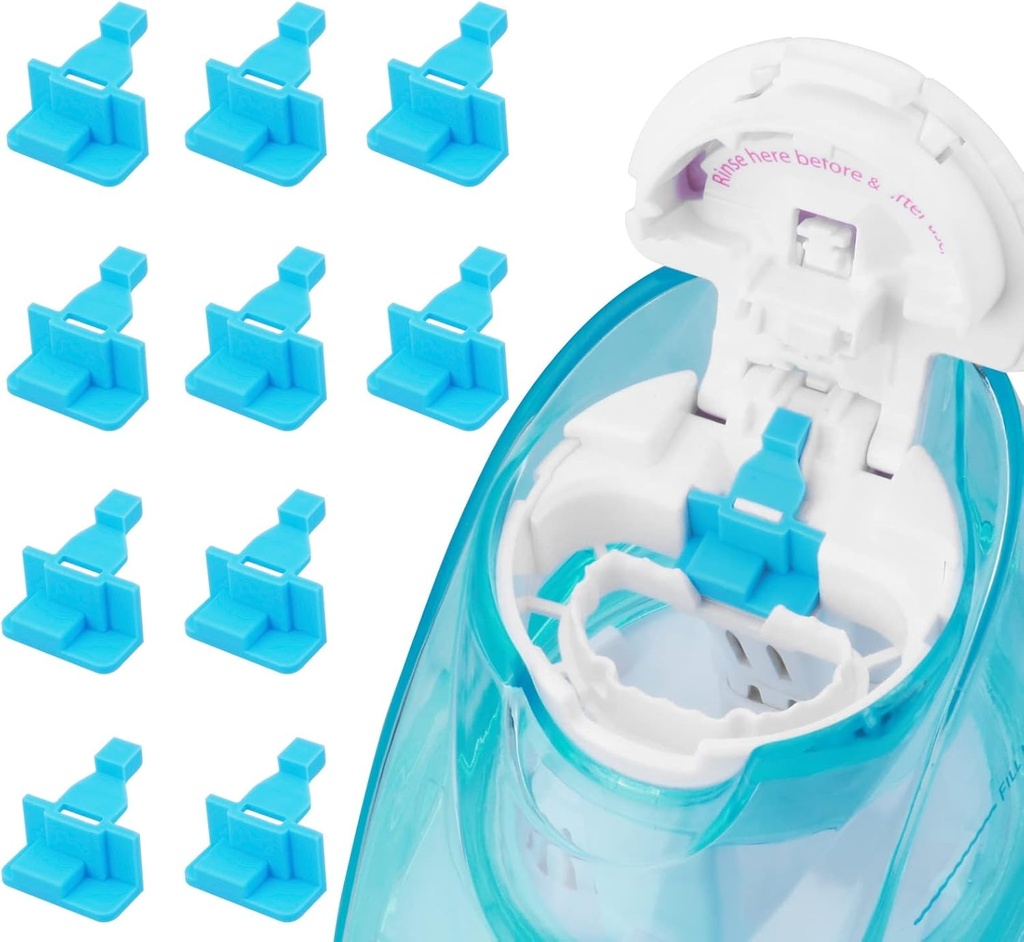 Silikon Saltvann Pods Påfyller Tilbehør Kompatible med Navage Nasal Care - Lagre Saltvann Pods for enkel drift (10 Pack-Blue)