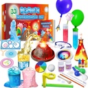 UNGLINGA 33 Eksperimenter vitenskapssett for barn, vitenskapsprosjekt STEM Toys Gaver for gutter Jenter Lære utdanningskemi Set, Volcano Erupting, Scientis Kit