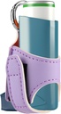 Beautyflier Astma Inhaler Holder PU Leather Reise Handy Holder for voksne og barn, Inhaler Ikke inkludert