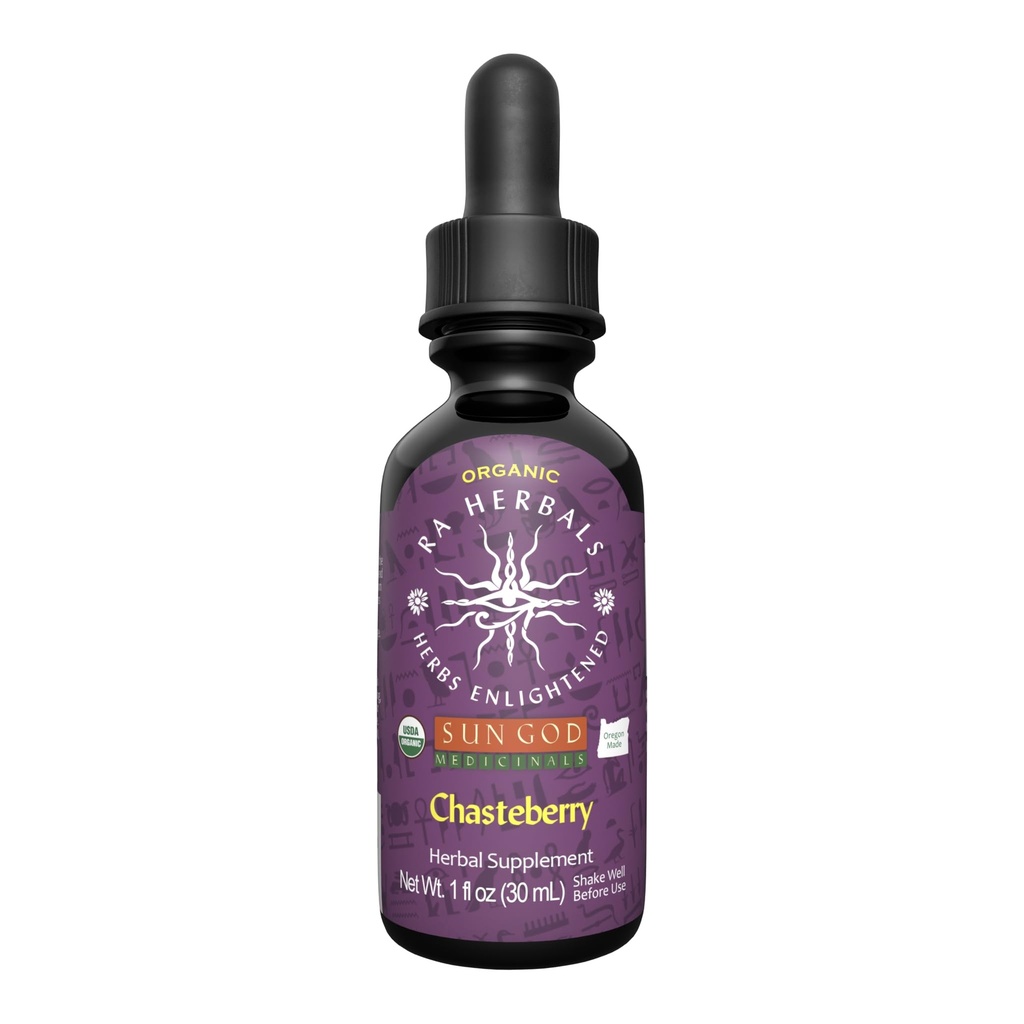 Ra Herbals Organic Chasteberry Extract | Vitex Agnus-Castus Herbal Tinktur | Kvinne Hormonal Balance & Menstruell Støtte | USDA Organic, Vegan, Flytende Drops | 1 fl oz