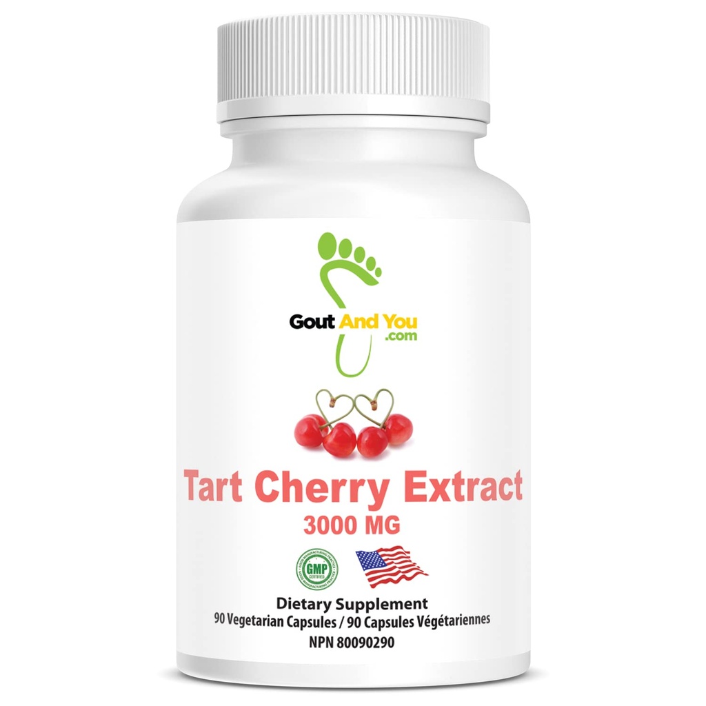 Gut og du Tart Cherry ekstrakt | 3000 mg per servering | 90 vegetariske kapsler | Glutenfri