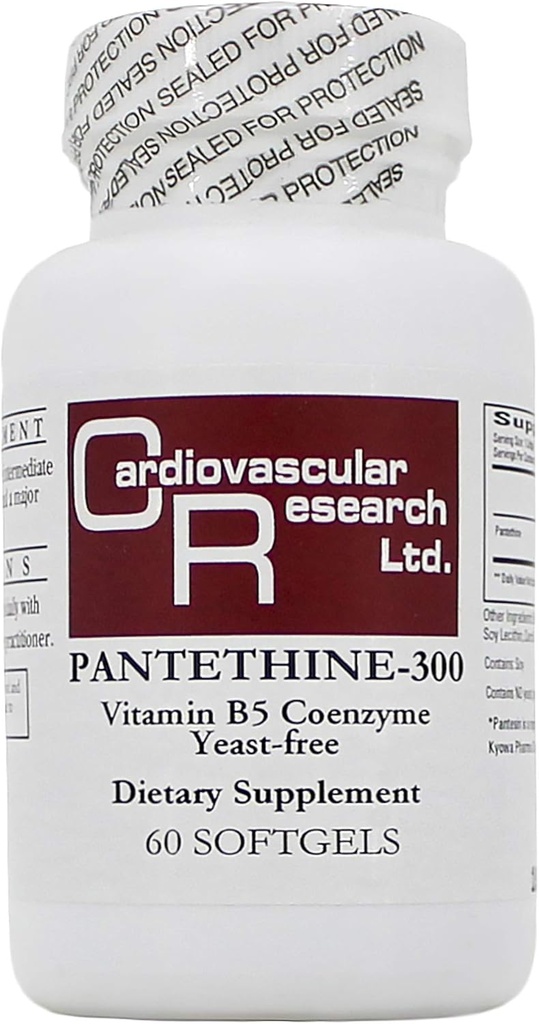 Pantethine 300mg (Pantesin) 60 Softgels - 2 Pack - Økologiske formler / kardiovaskulær forskning