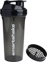 Smartshake proteinshaker flaske, (GLOSSY, svart)