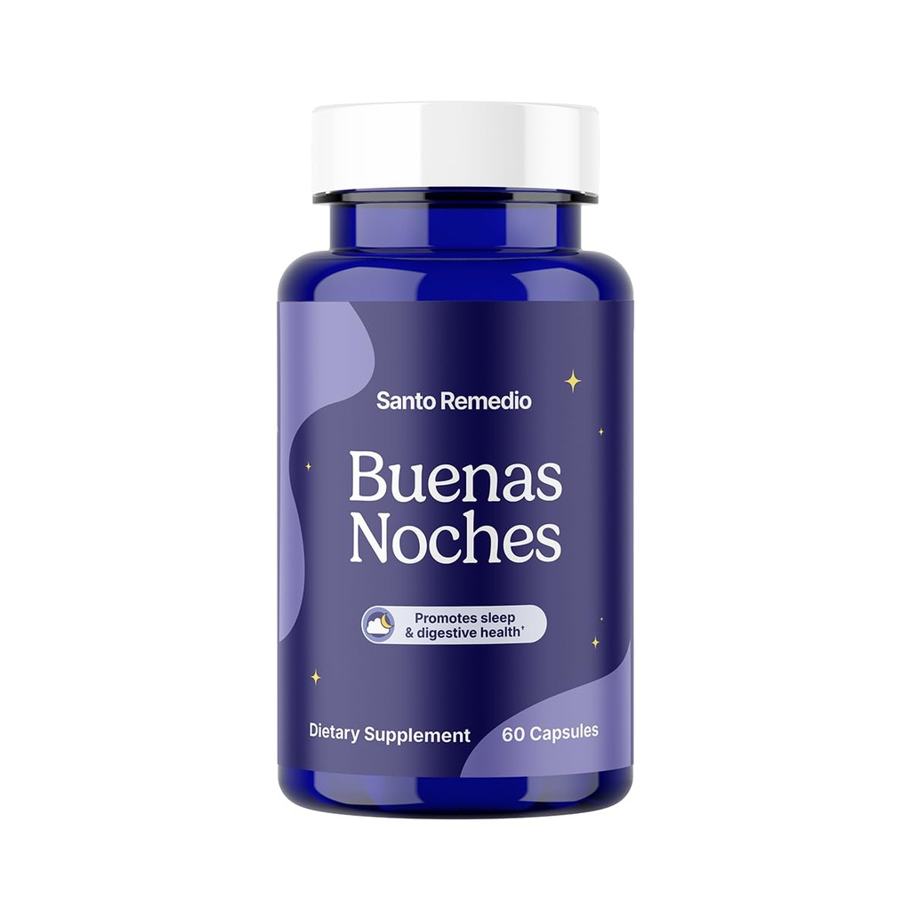 Santo Remedio Buenas Noches, fremmer søvn, støtter Digestiv helse, Inneholder Zylaria®, DE111® (Probiotika), Melatonin