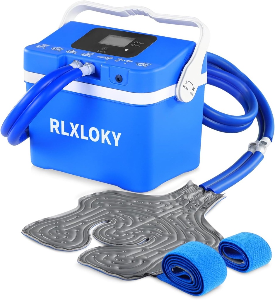 Kald terapi enhet for smertelindring, kold terapi system med universell ispakke for kne, ankle, skulder, tilbake,Ice terapi maskin med digital timer og rettferdig flyt hastighet